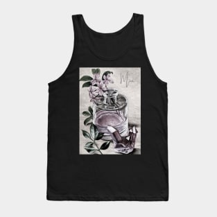 Mia movie star vintage print perfume & rose quartz Tank Top